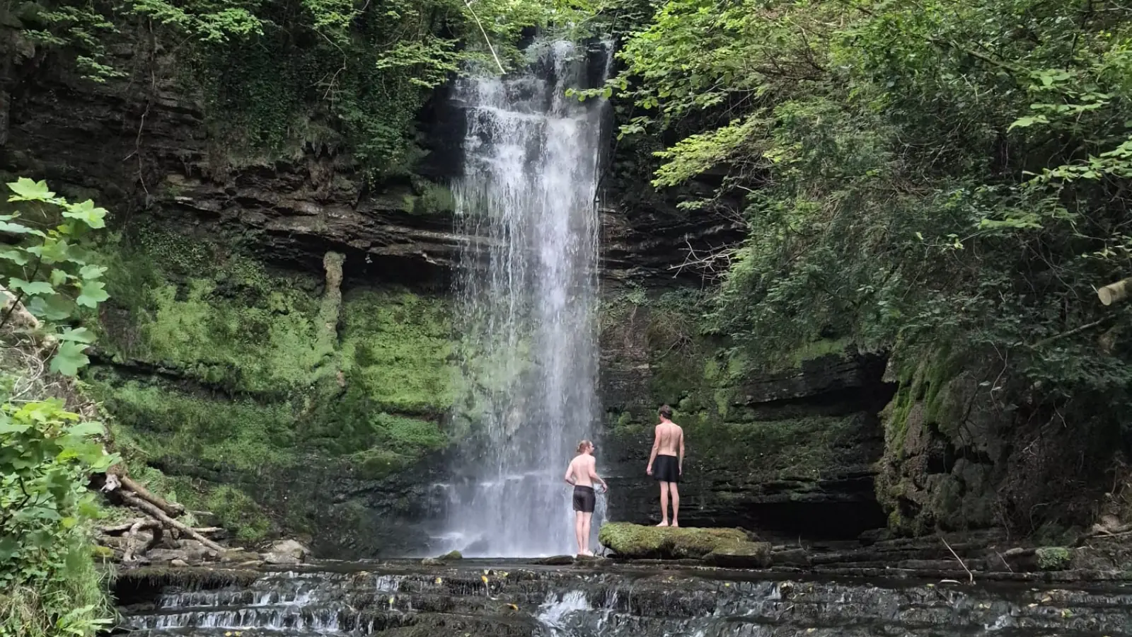 Glencar Waterfall, a short walk from the sauna along the carpark path